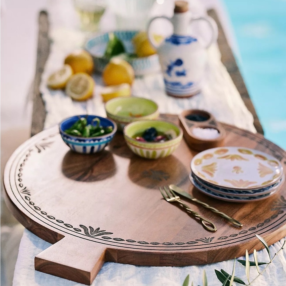Anthropologie Brown Wooden Serving Board